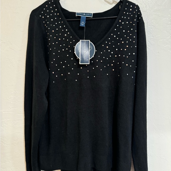 Karen Scoot XXL sweater with removable scarf NWT - Picture 3 of 6